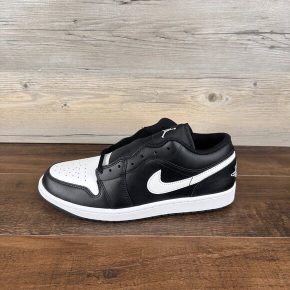 Nike Air Jordan 1 Low Orca Mens Size 10 Black Summit White 553558 043 - Picture 2 of 9